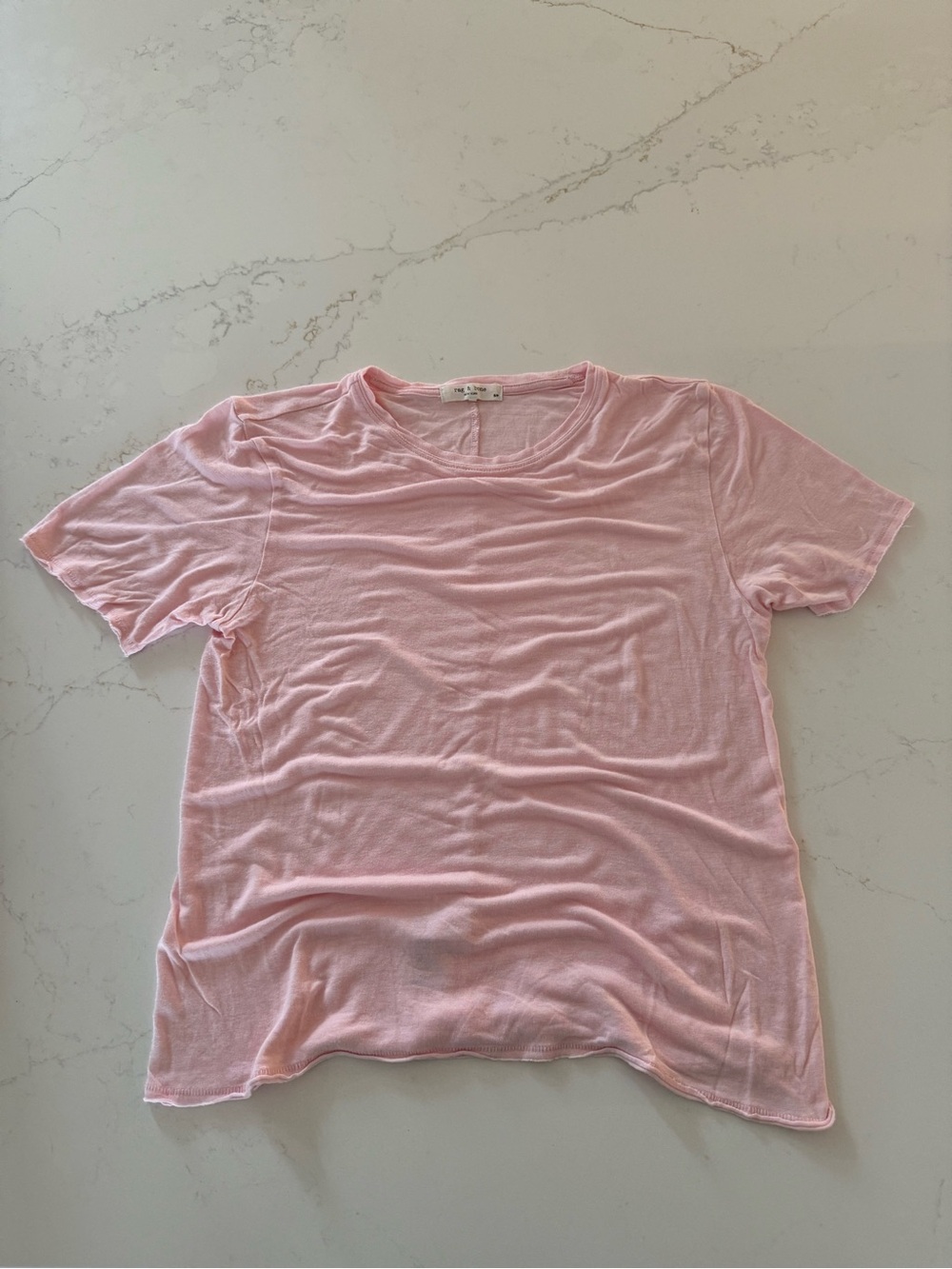 rag & bone Women’s Pink Lightweight Short Sleeve Tee Shirt Size S